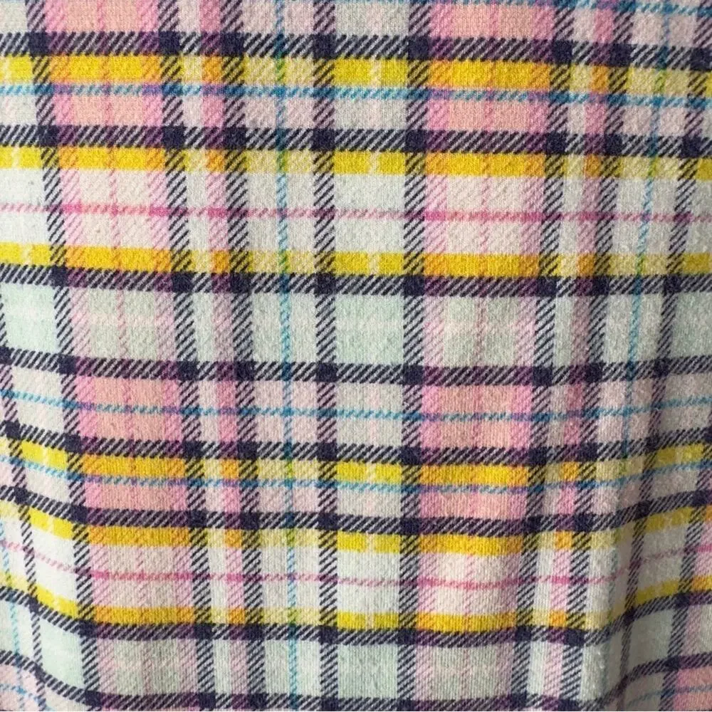 Justice Multicolor Plaid Slip Dress Spaghettie Strap Y2K Retro Colorful Pastel